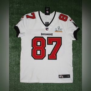 Rob Gronkowski Tampa Bay Buccaneers Super Bowl 55 Nike Vapor Elite Jersey 44/L